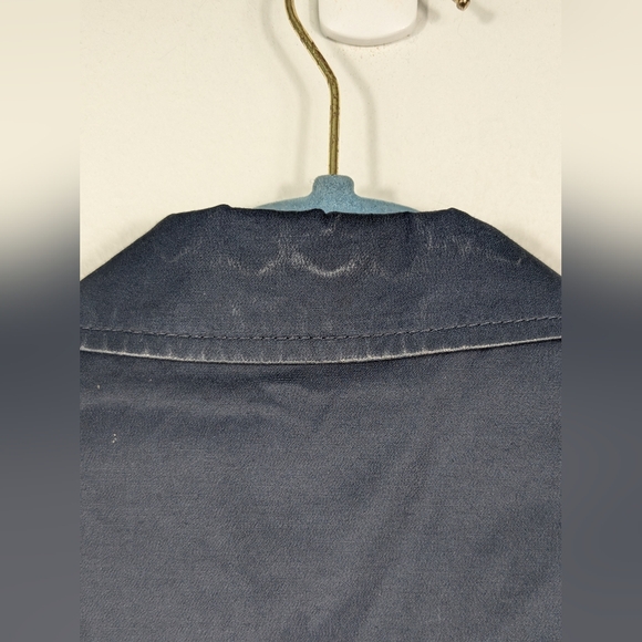 Doncaster Full Zip Collared Dress Belted Size Medium Business Casual Navy Blue - Picture 15 of 16